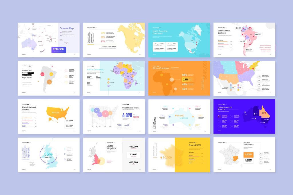 Map Infographic PowerPoint Presentation - Pixeliya