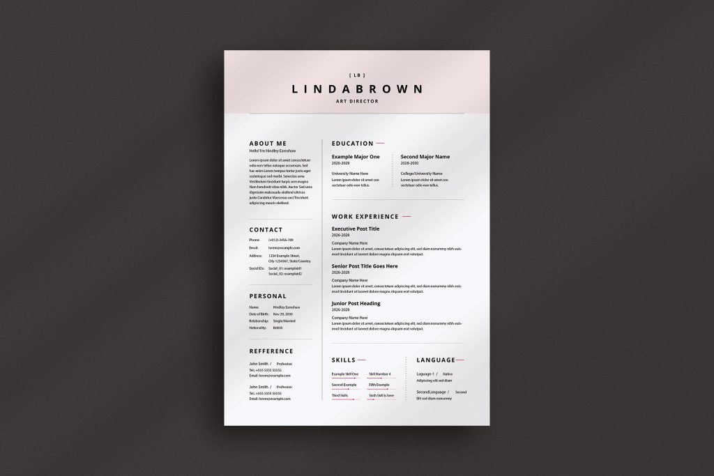 Minimal Resume Template | Clean & Professional CV Design thumbnail