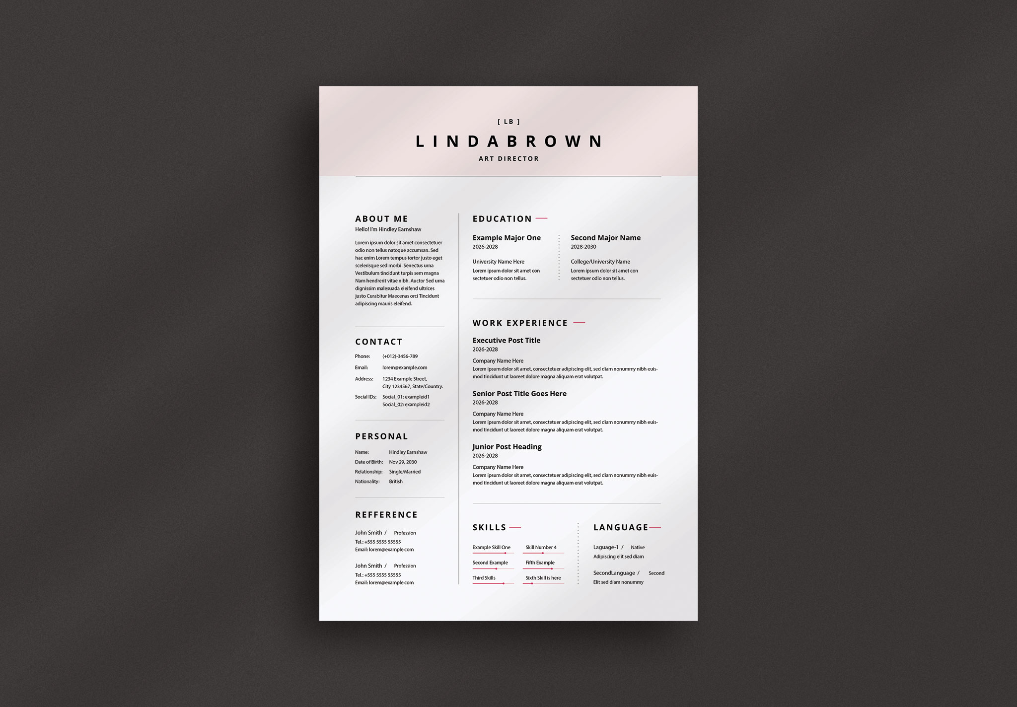 Minimal Resume Template | Clean & Professional CV Design cover image