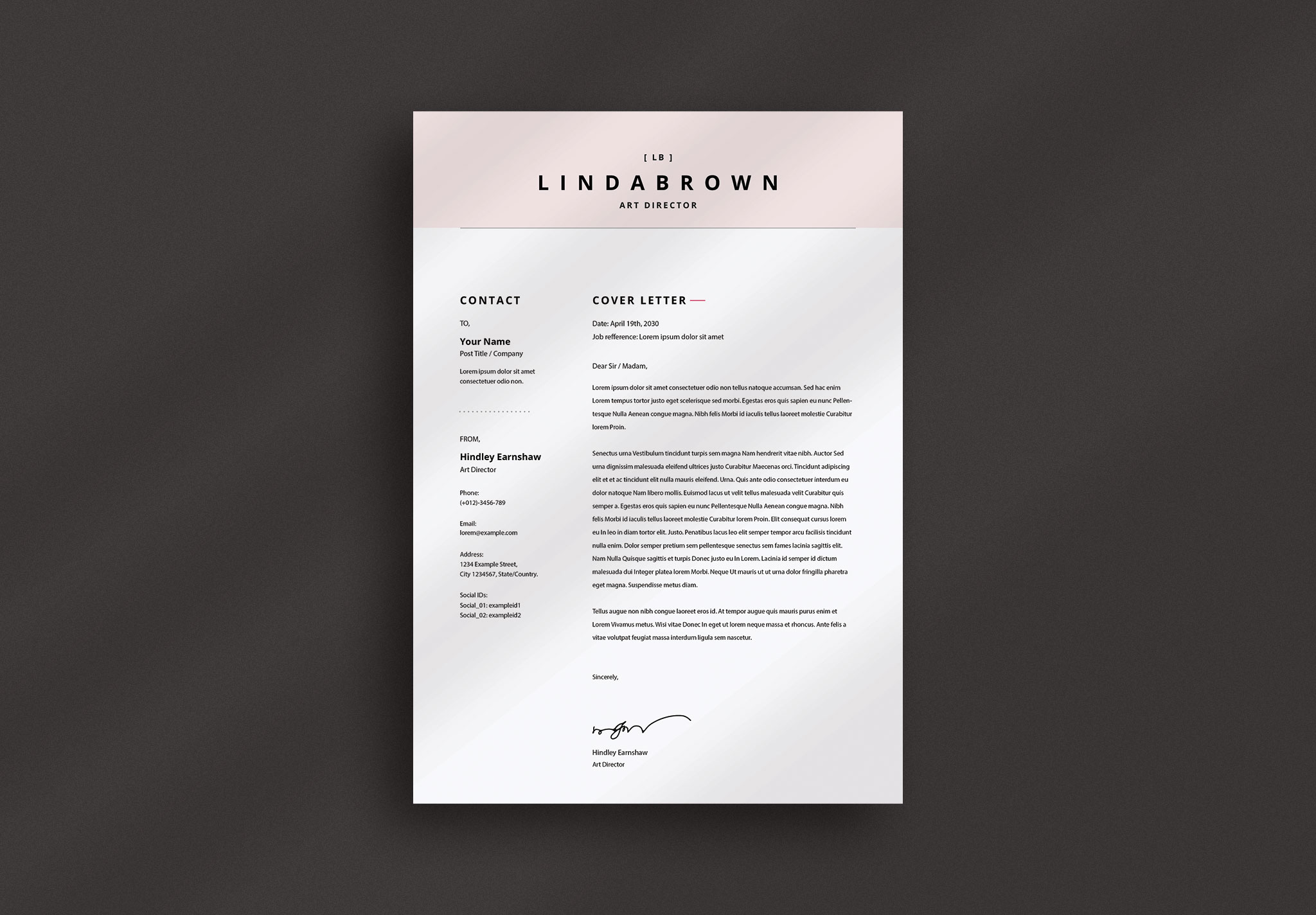 Minimal Resume Template | Clean & Professional CV Design image 1