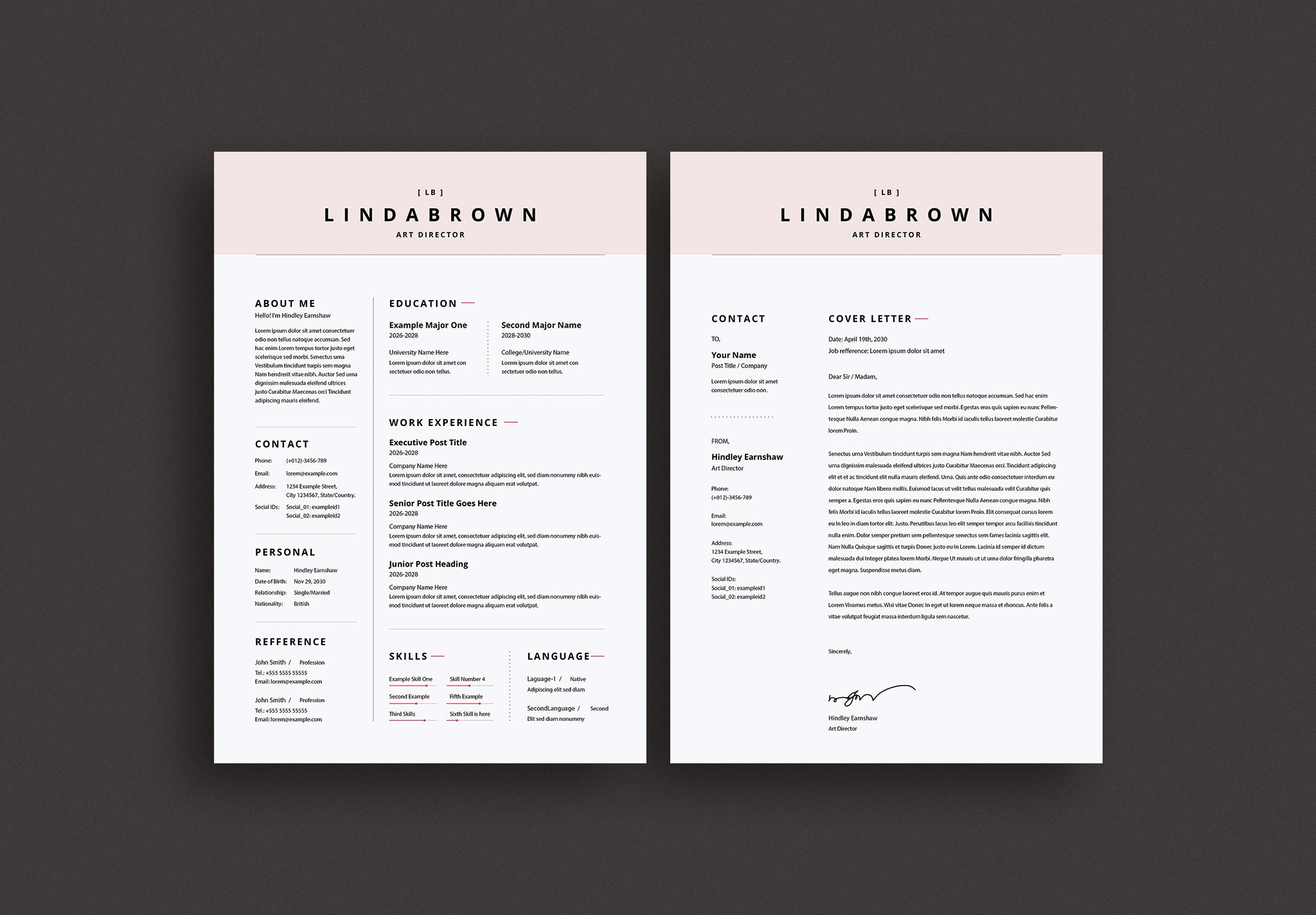 Minimal Resume Template | Clean & Professional CV Design image 2