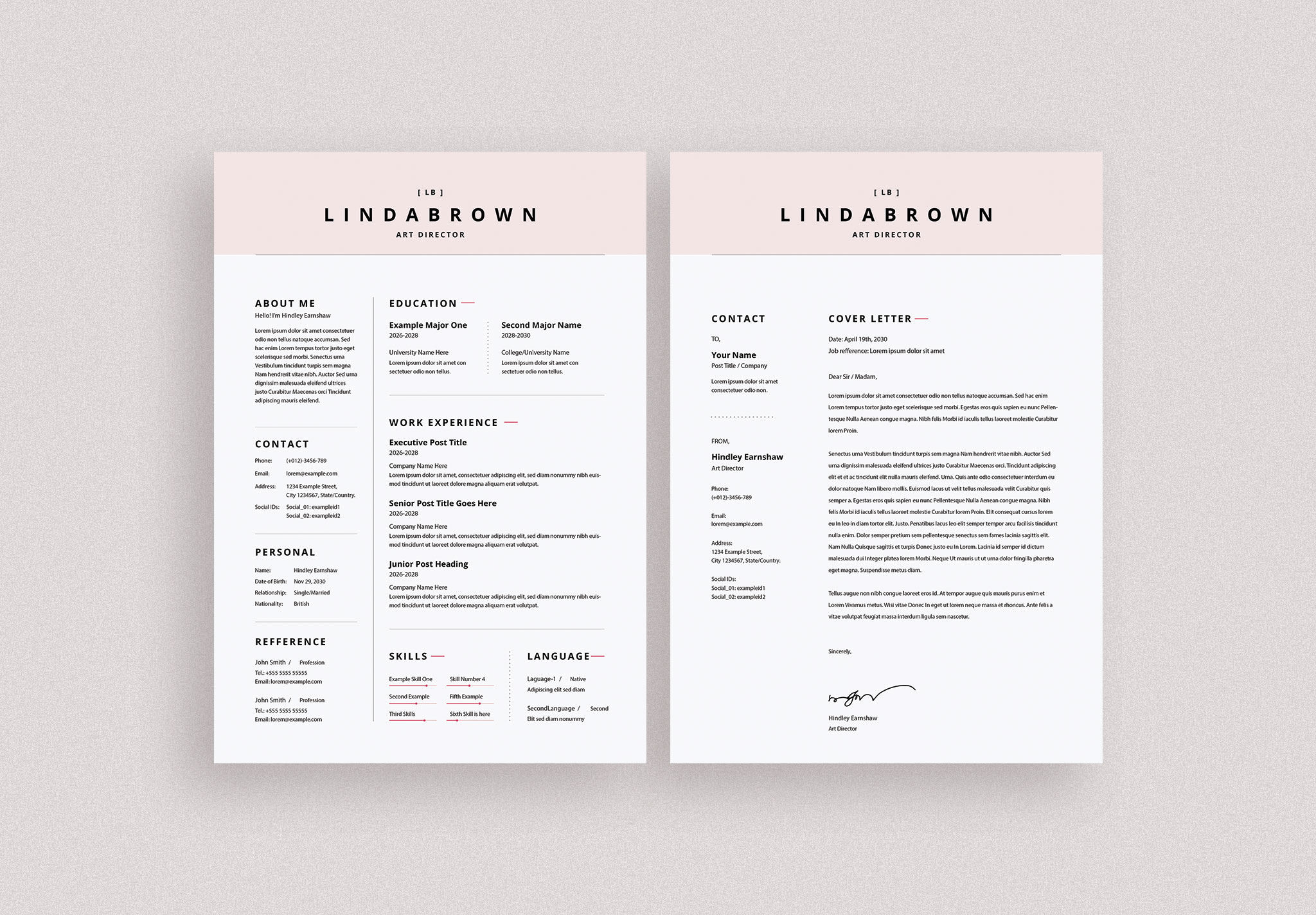 Minimal Resume Template | Clean & Professional CV Design image 3