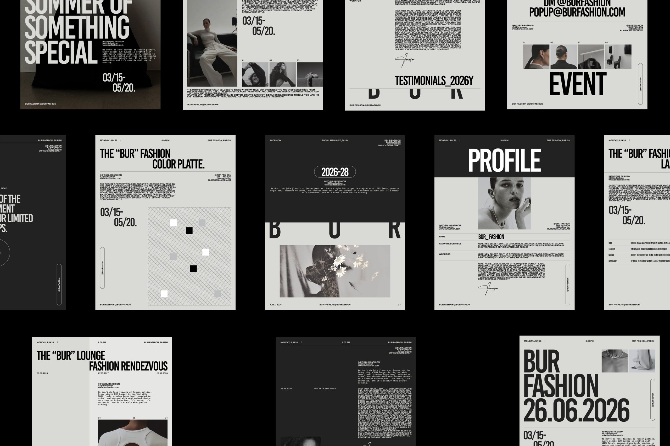 Social Media Template / Media Kit is a series of 12 fully customizable layout image 2