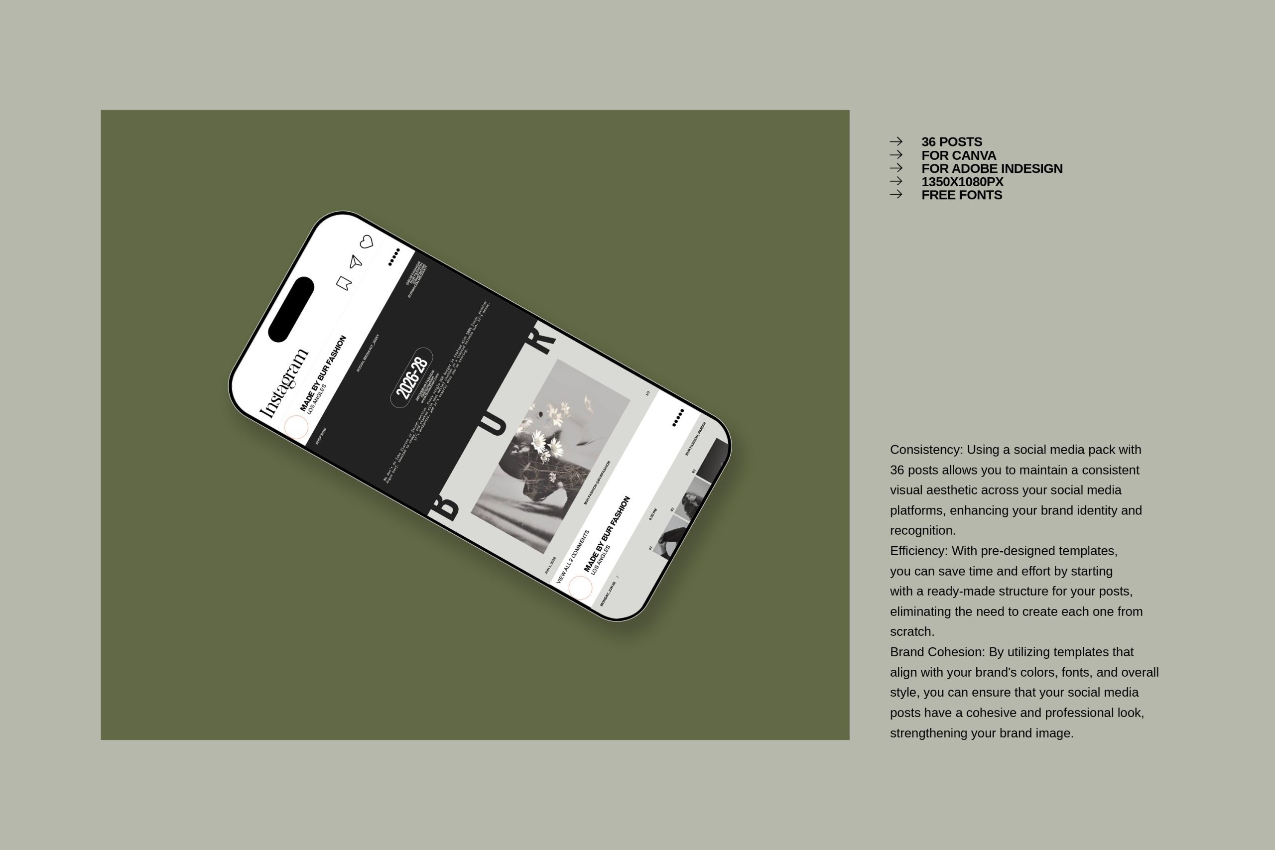 Social Media Template / Media Kit is a series of 12 fully customizable layout image 3