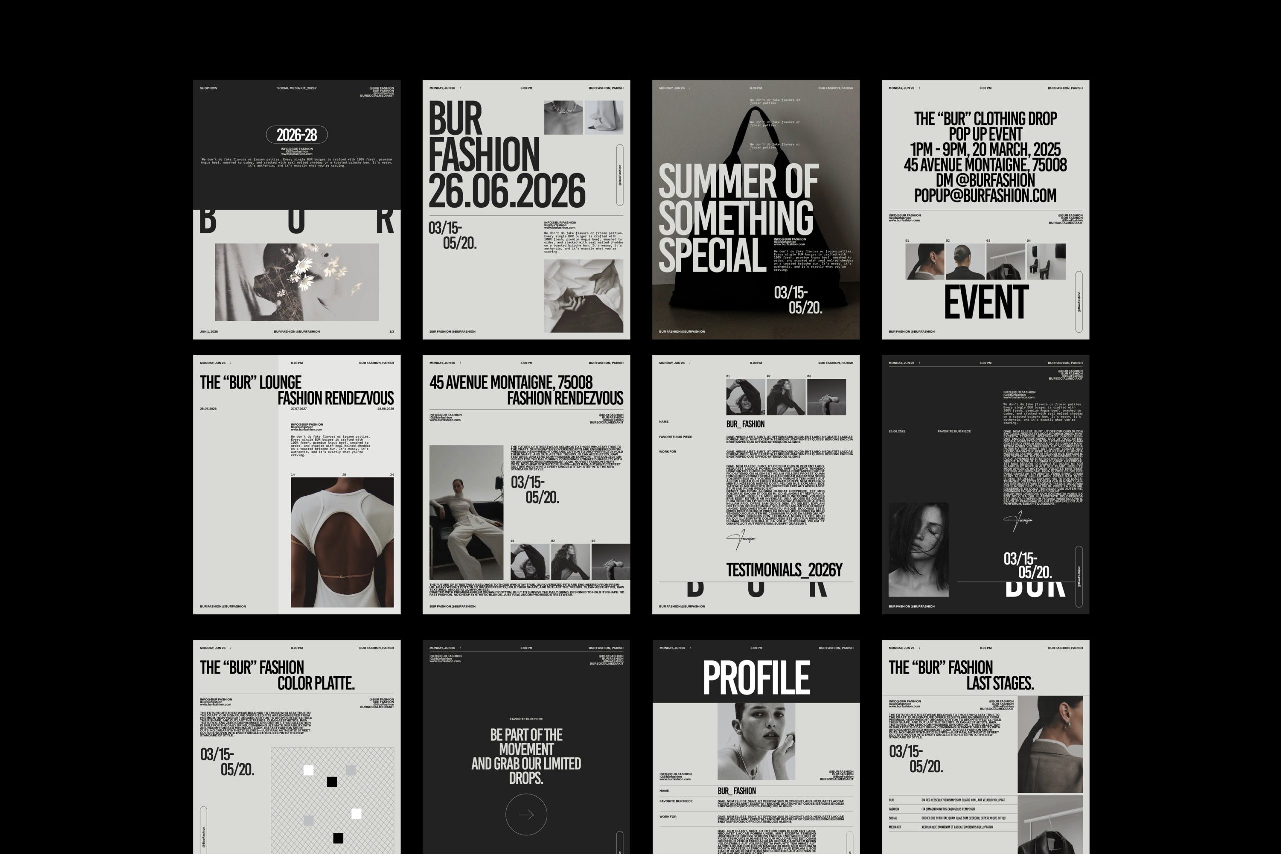 Social Media Template / Media Kit is a series of 12 fully customizable layout image 8