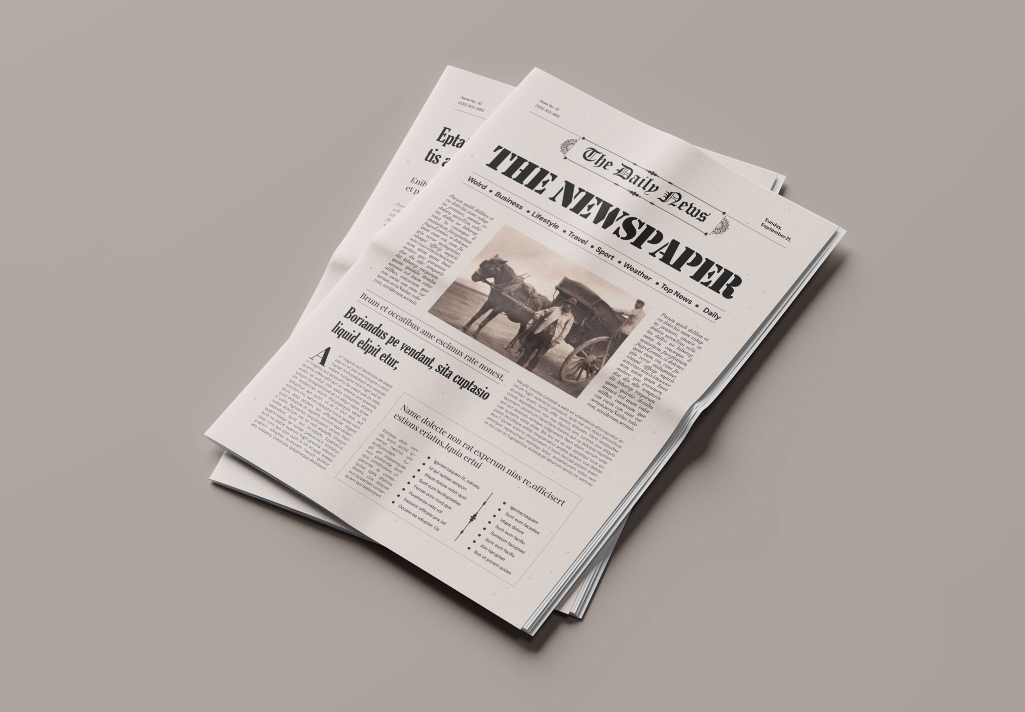 Historical Newspaper Template cover image
