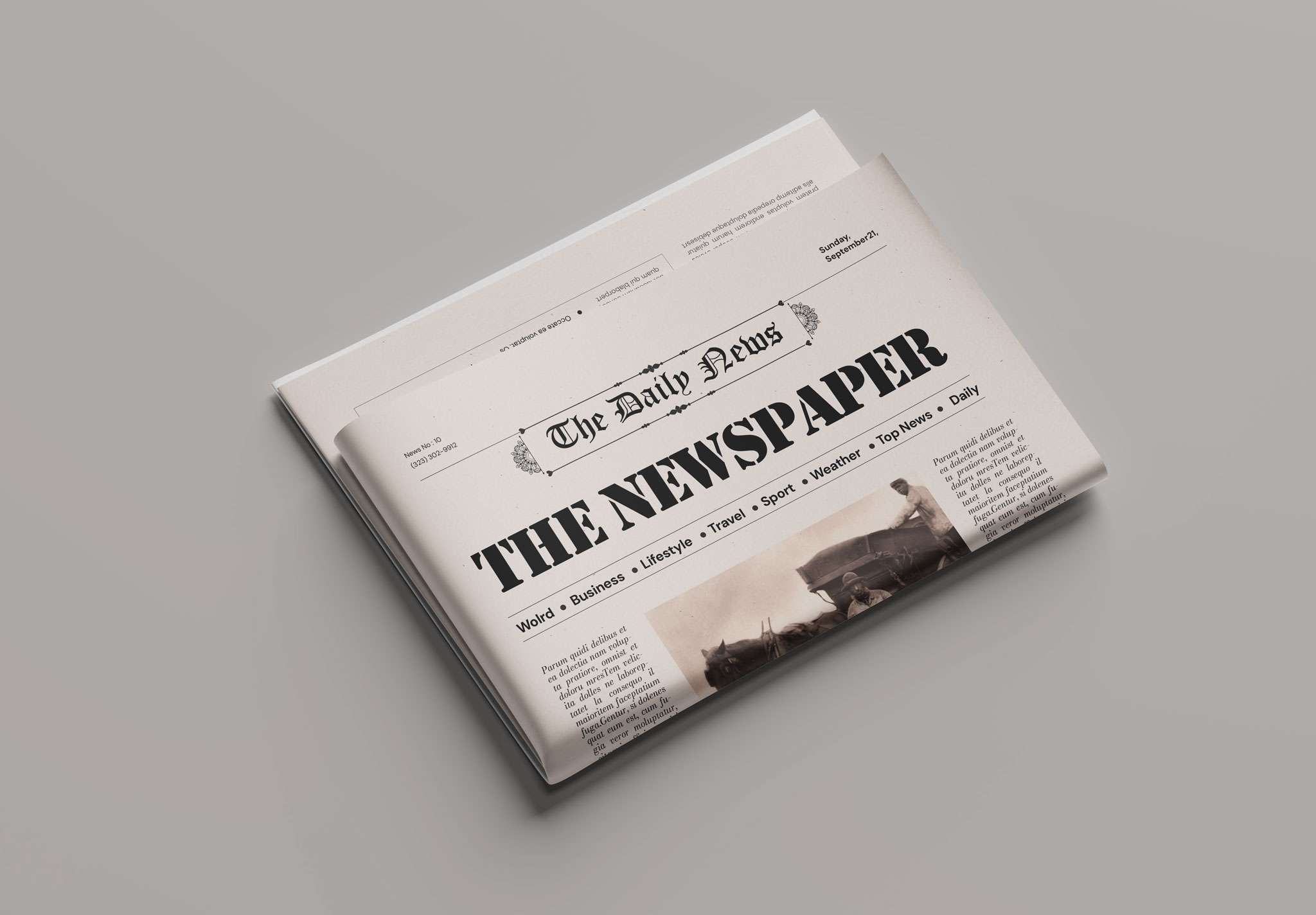 Historical Newspaper Template image 1