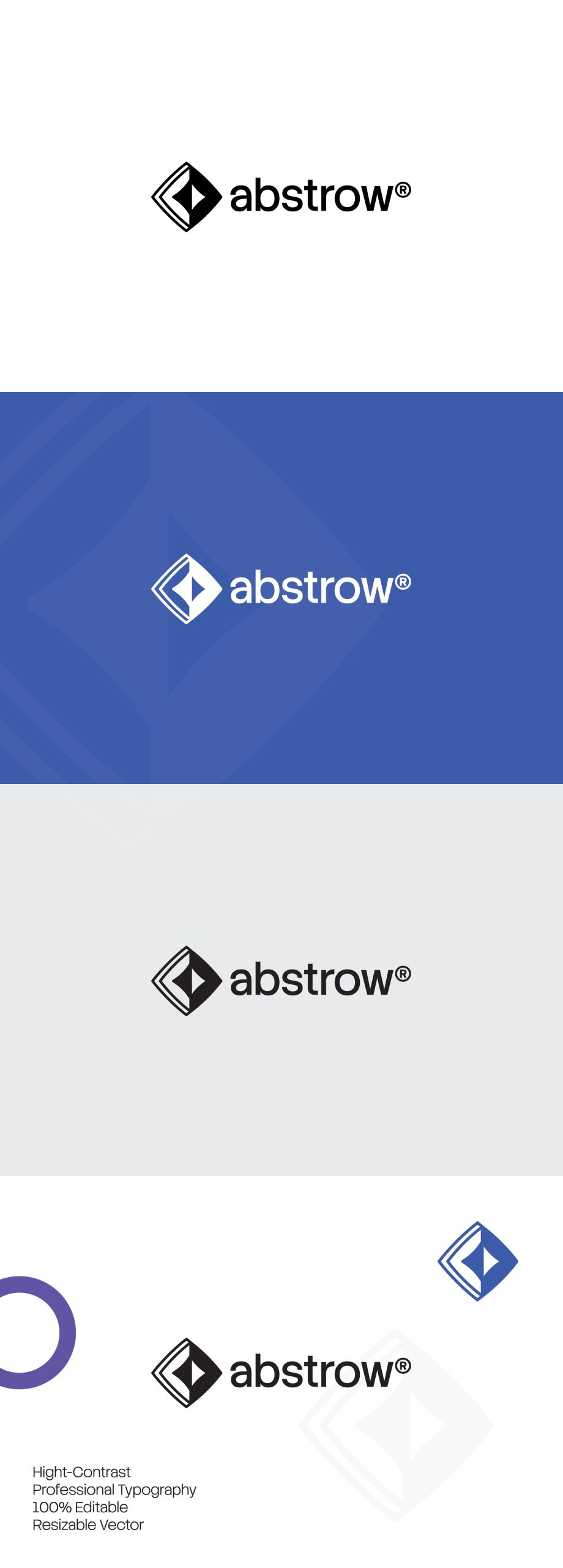 Abstrow Logo Template | Modern Premium Vector Brand Identity image 1