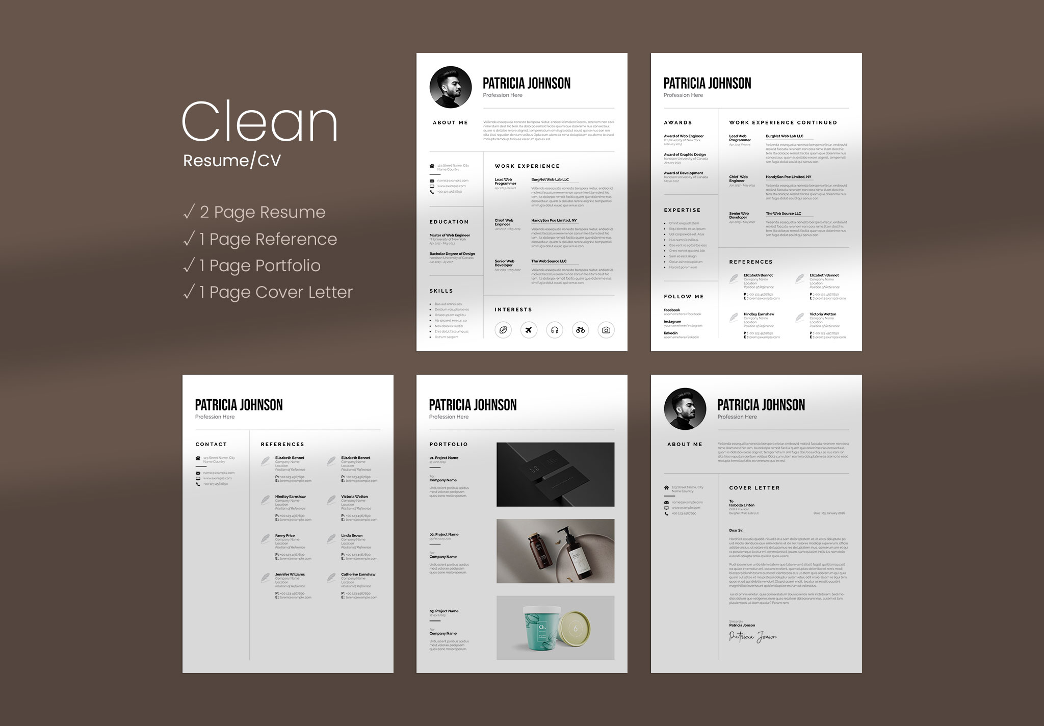 Clean Resume/CV Template image 1
