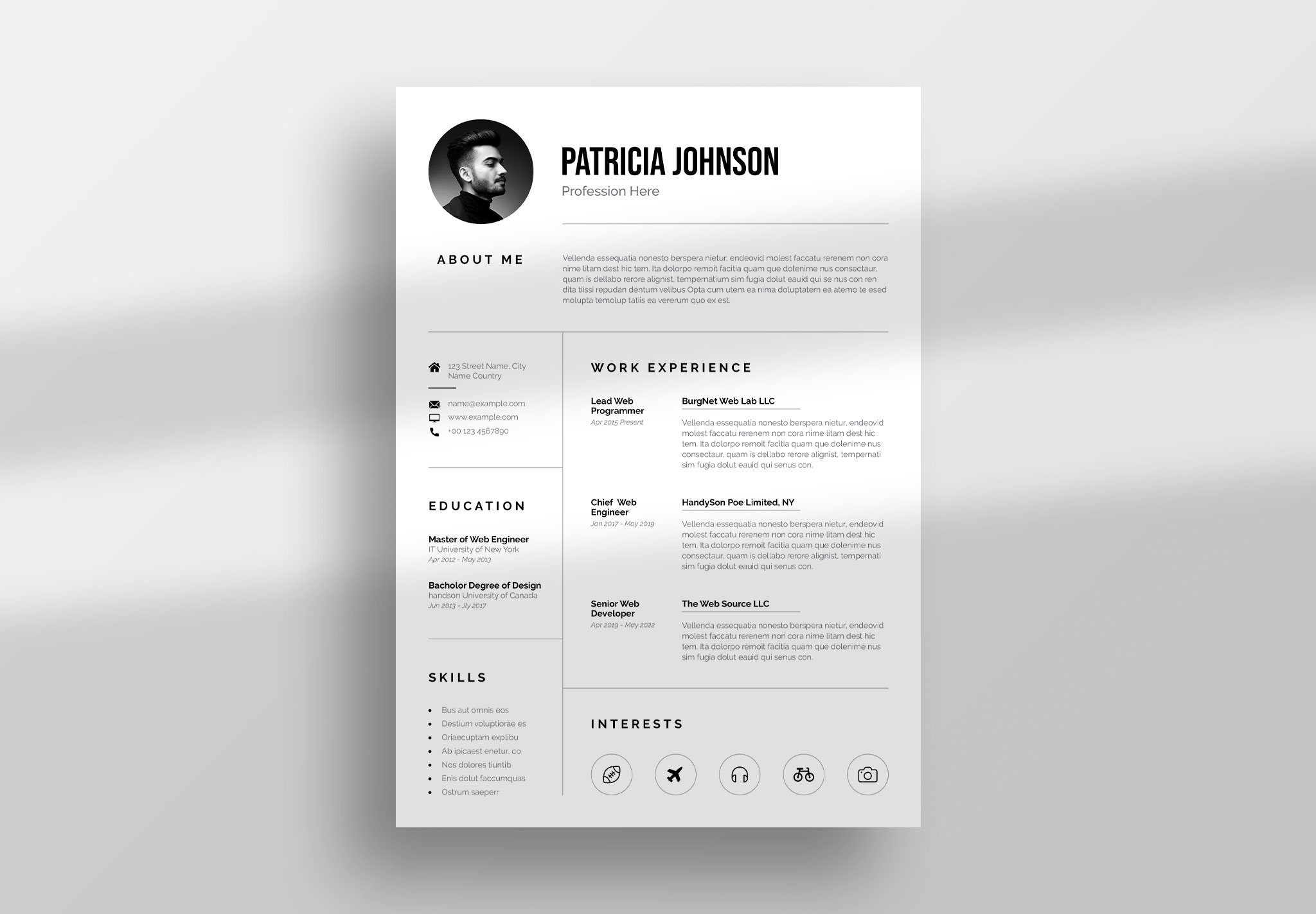 Clean Resume/CV Template image 3