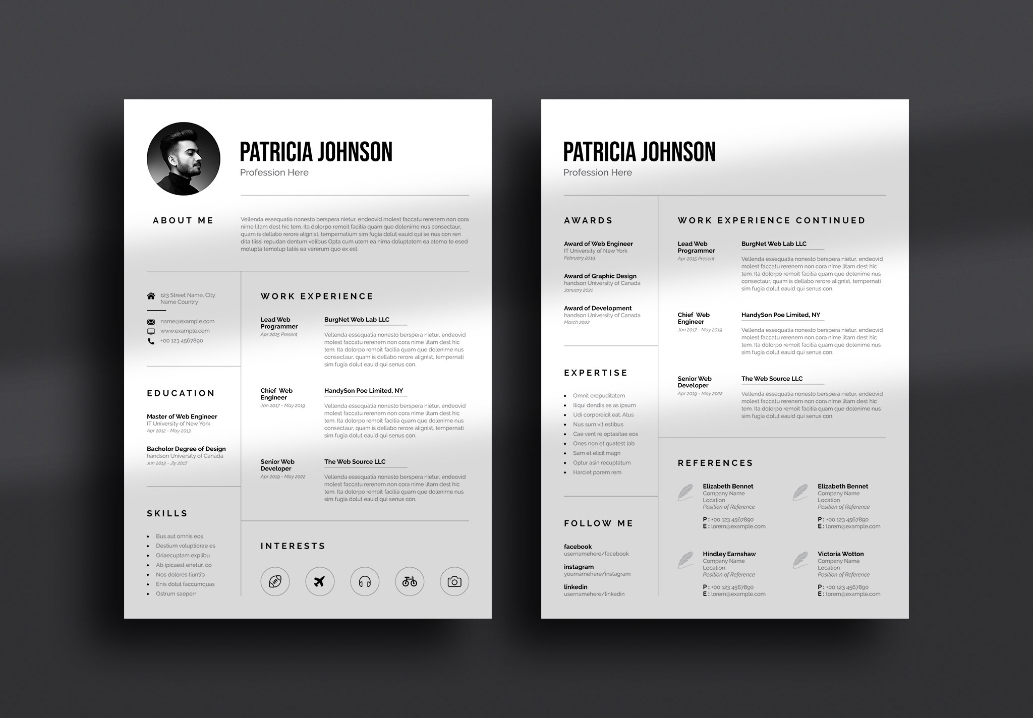 Clean Resume/CV Template image 4