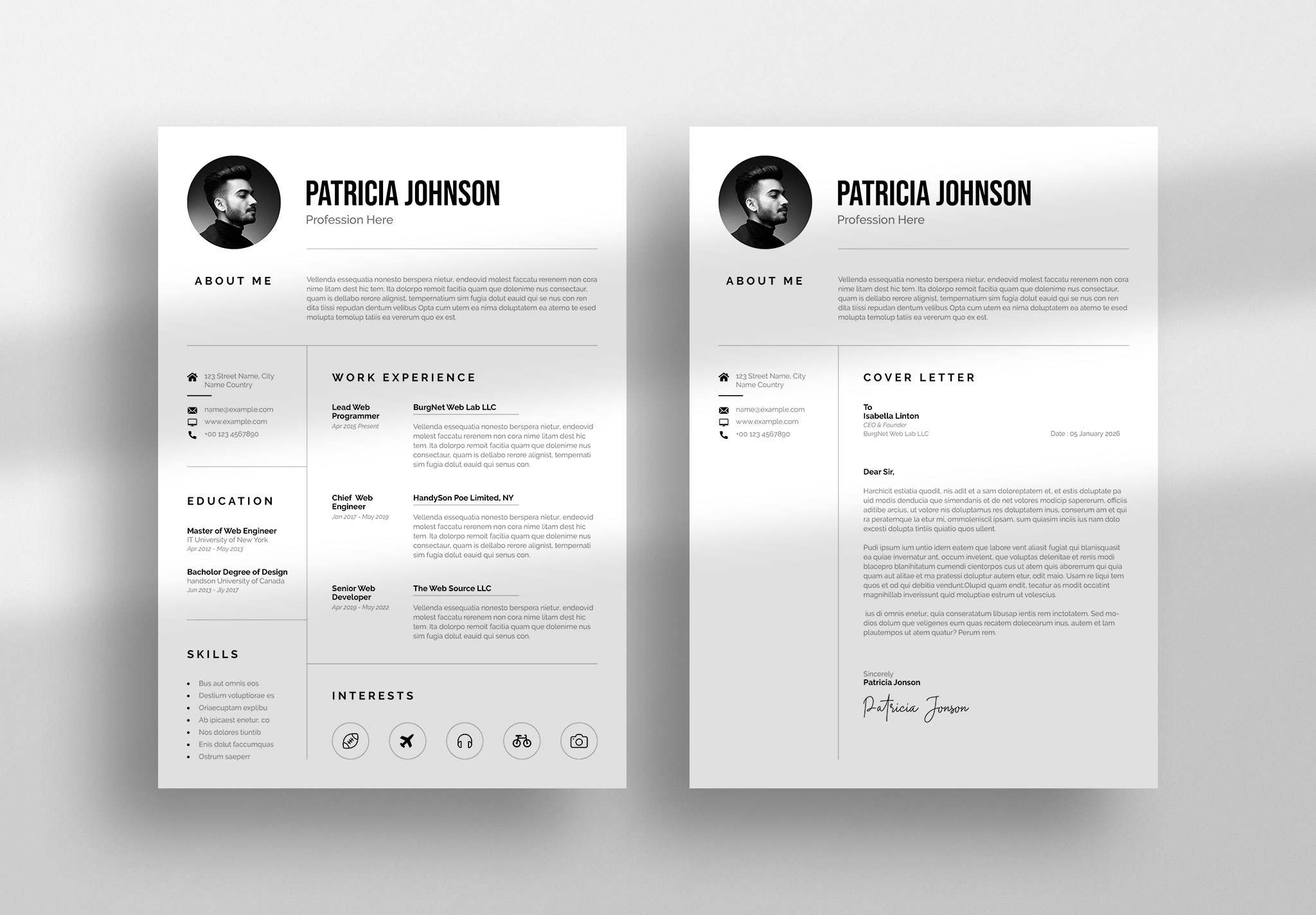 Clean Resume/CV Template image 9