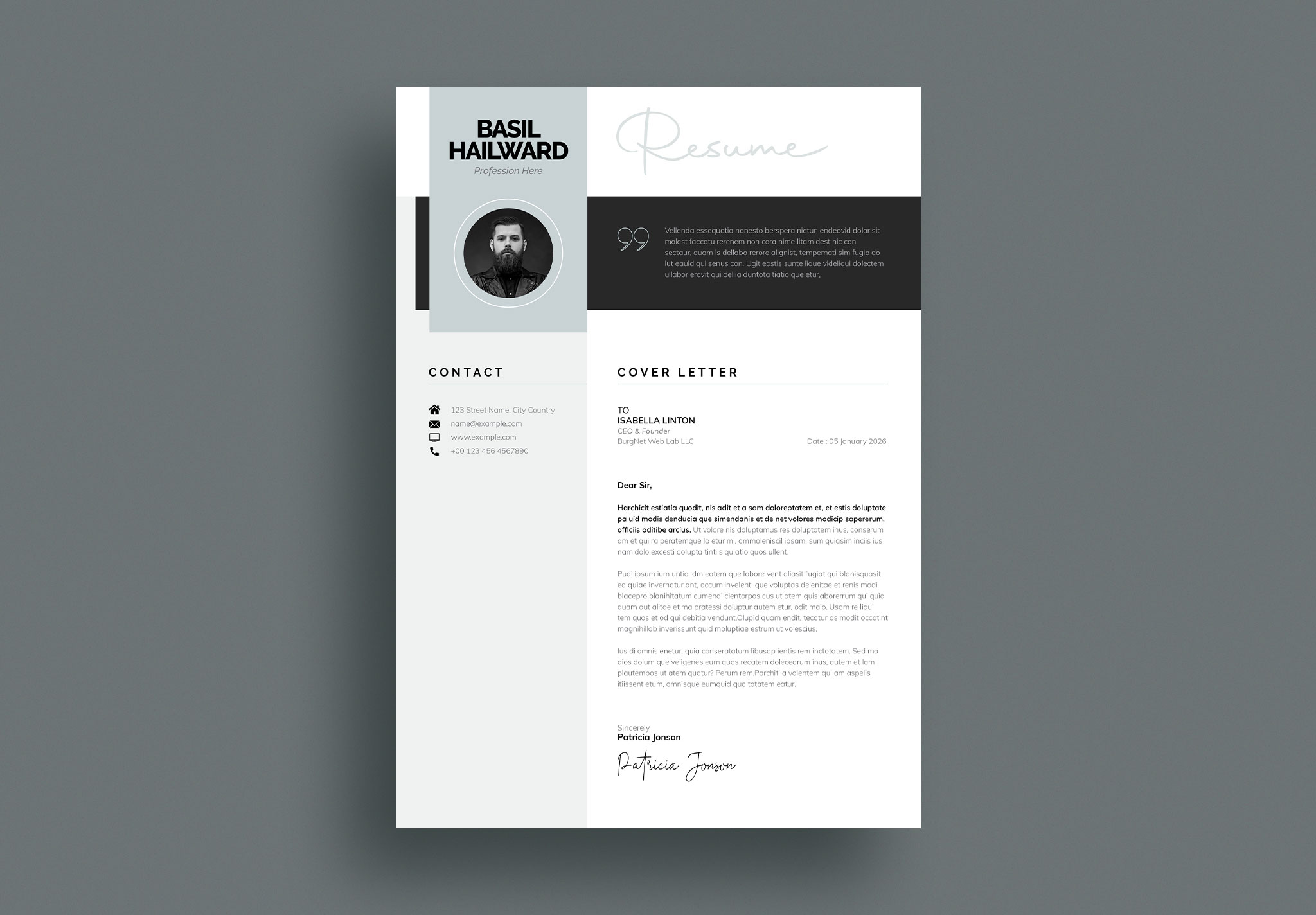 Modern Resume/CV Template image 1