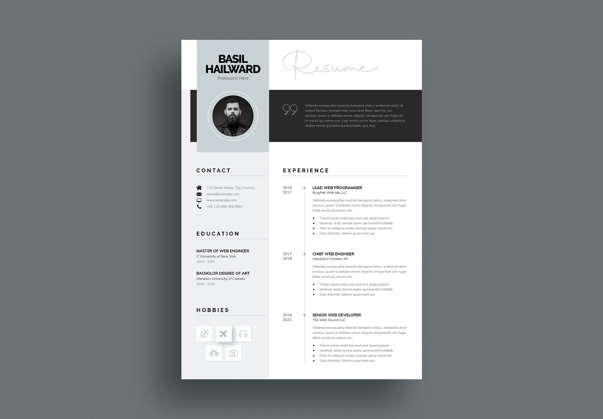 Modern Resume/CV Template image 2