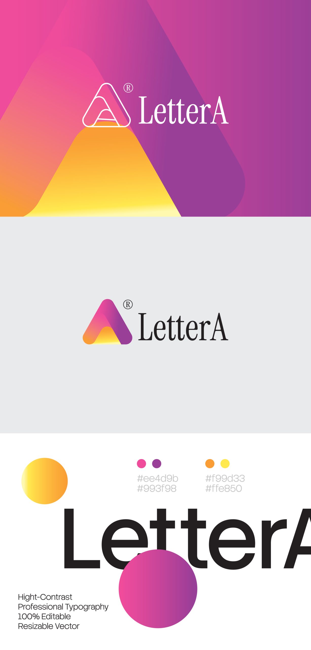 LetterA Logo | Modern Lettermark Vector Brand Identity image 1
