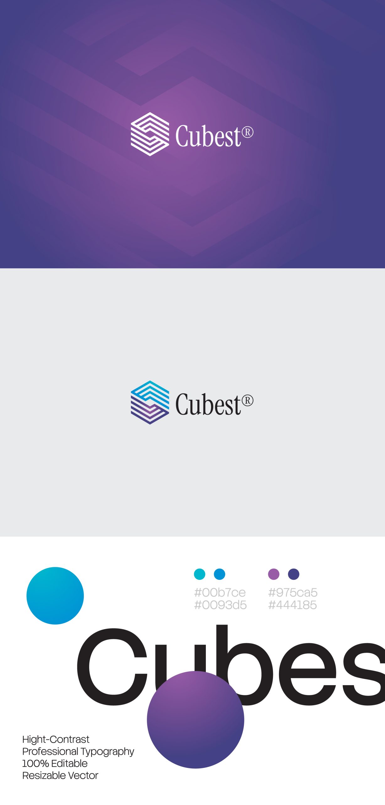 Cubest Logo | Modern Geometric Vector Brand Identity image 1